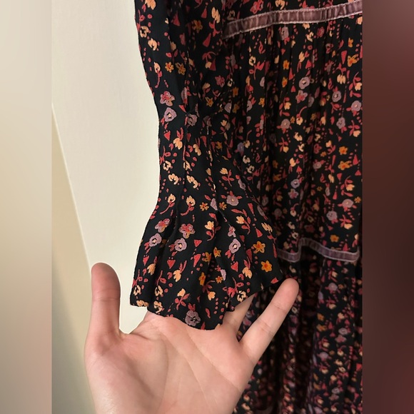 Free People Take A Little Time Floral Midi Dress Womens Size 6 - Picture 5 of 7